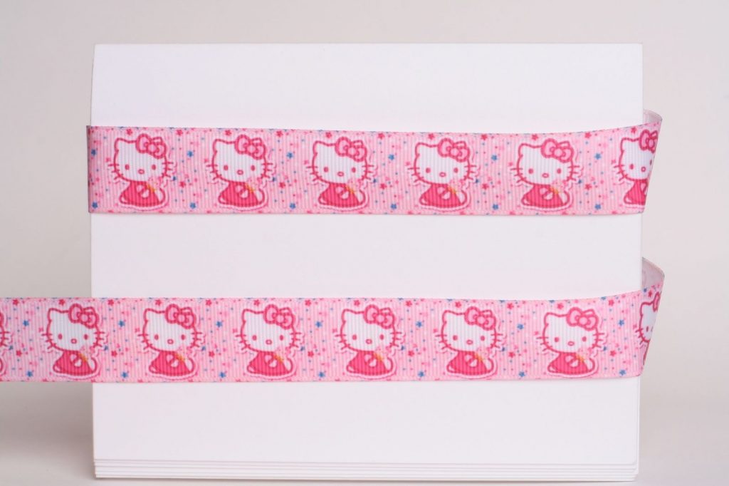 Hello Kitty Pink 7/8" Grosgrain Ribbon Ribbon Plus