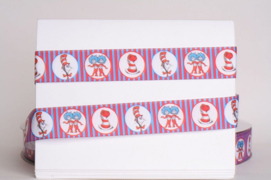 Cat In The Hat Dr Seuss 7/8" Grosgrain Ribbon - Ribbon Plus