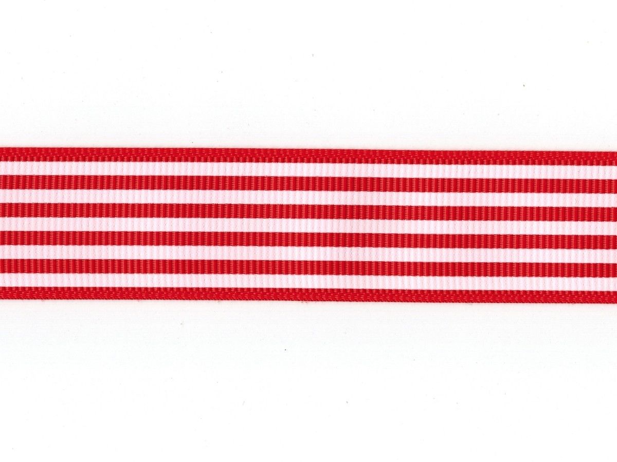 Christmas Candy Cane Theme Red White Stripes 1 Grosgrain Ribbon